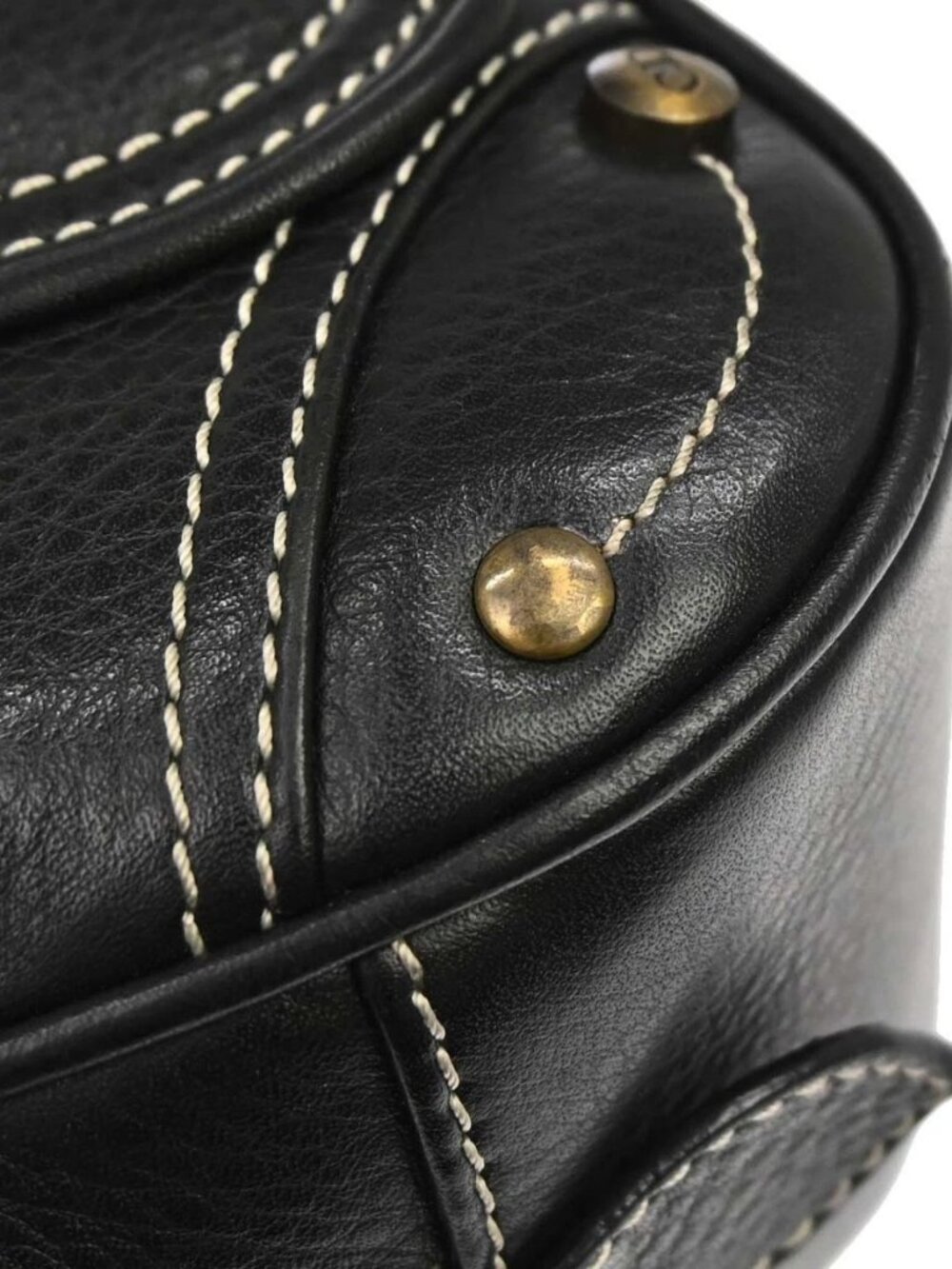 Christian Dior Black Leather Double Saddle Handbag MA-0064 197437 - Picture 10 of 14
